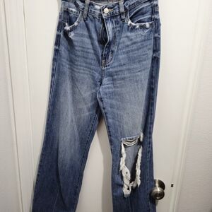 KanCan Blue Distressed Boyfriend Jeans